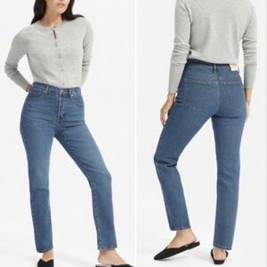 Everlane High Rise Slim Straight Cigarette Jeans Size 26